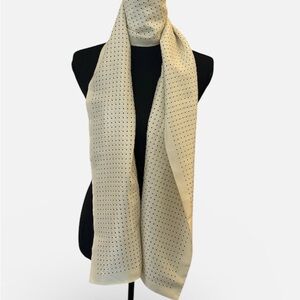 Polka Dot Cream Scarf
